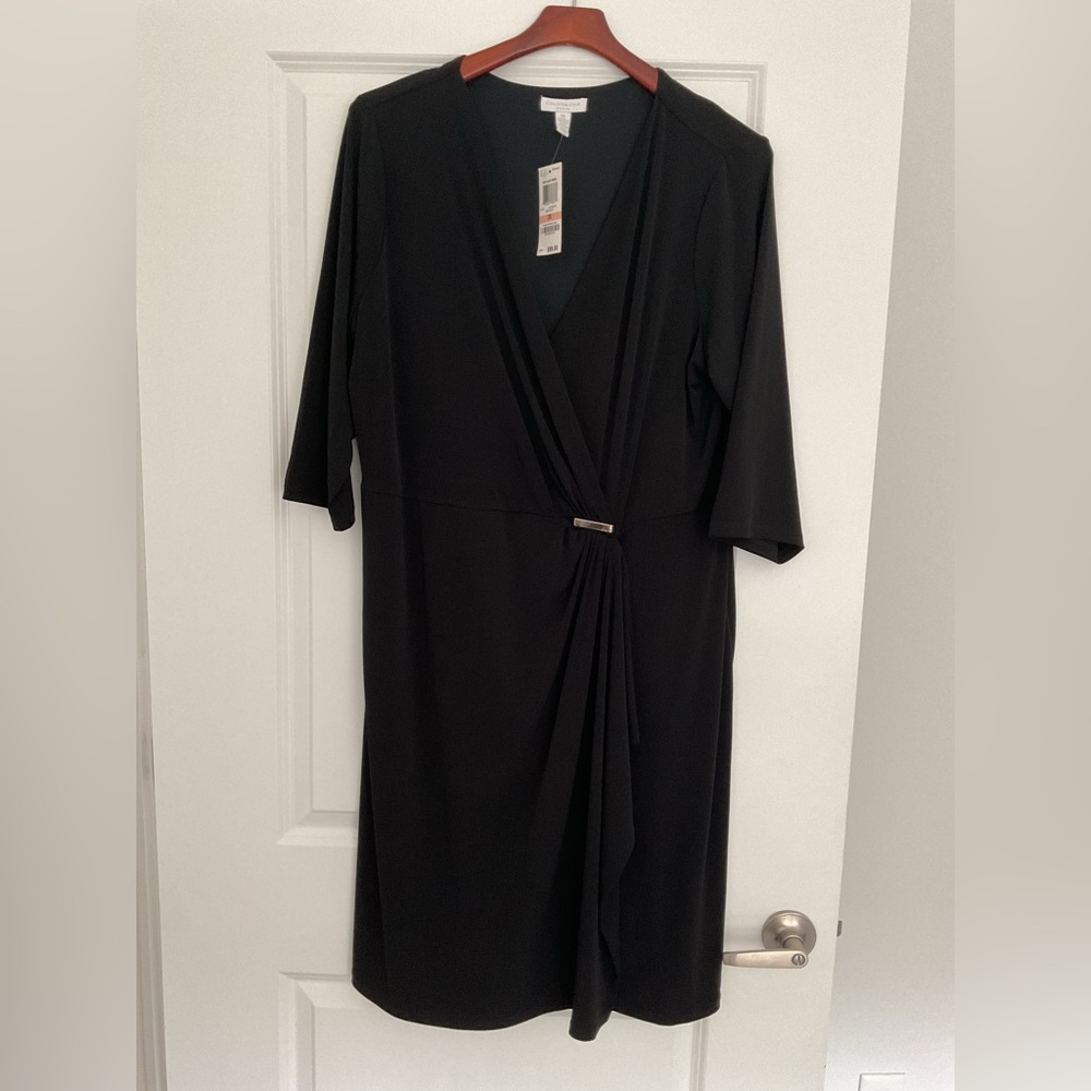 Charter Club NWT black 2X poly/ spandex dress